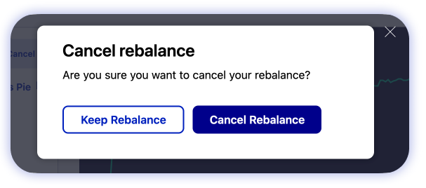 M1 Finance mobile account screen cancel rebalance
